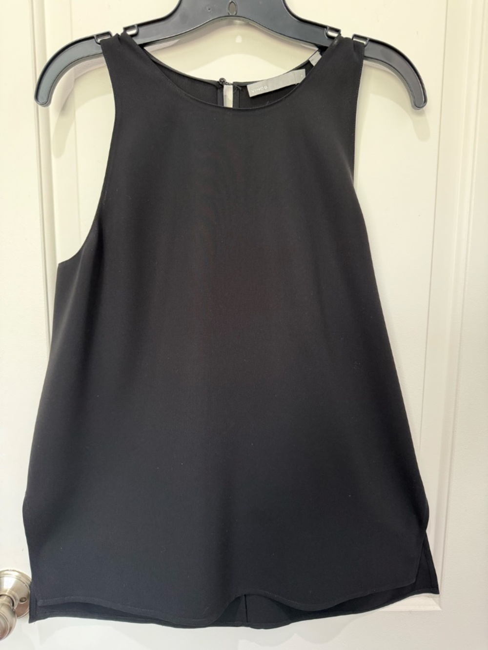 Vince Black Sleeveless trapeze top Size M